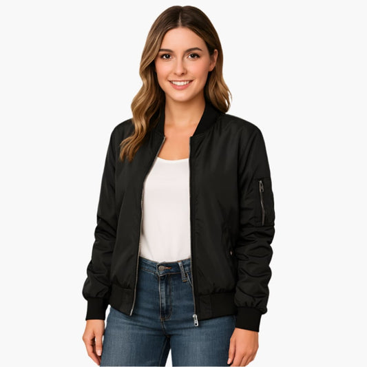Elarova | Damen Bomberjacke mit Rippbund