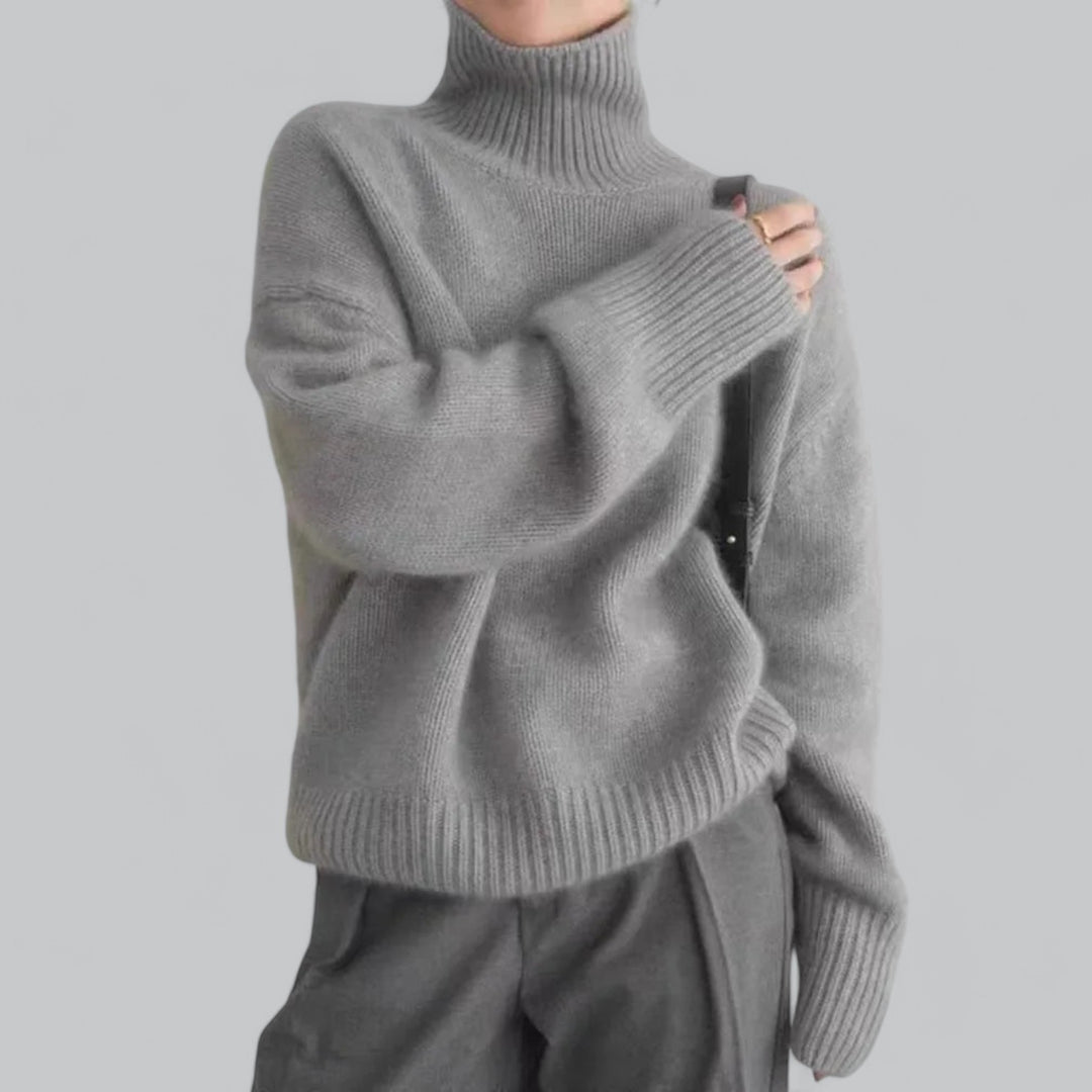 Elarova | Damen Classy Sweater Rollkragenpullover