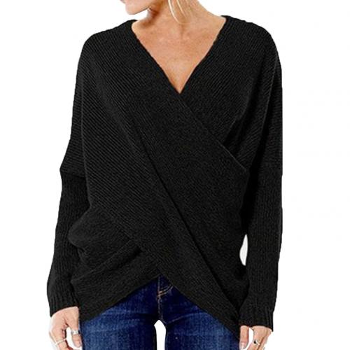 Elarova | Damen Crossover Strickpullover