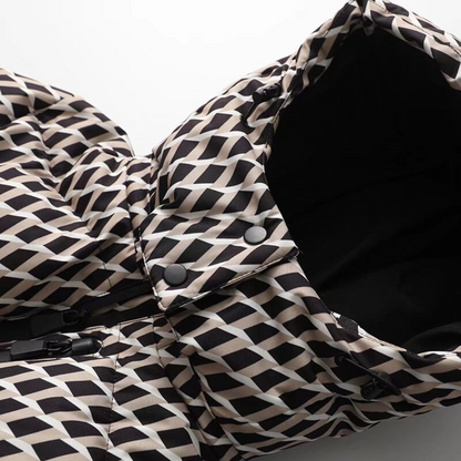 Elarova | Damen Daunen-Pufferjacke mit Gürtel