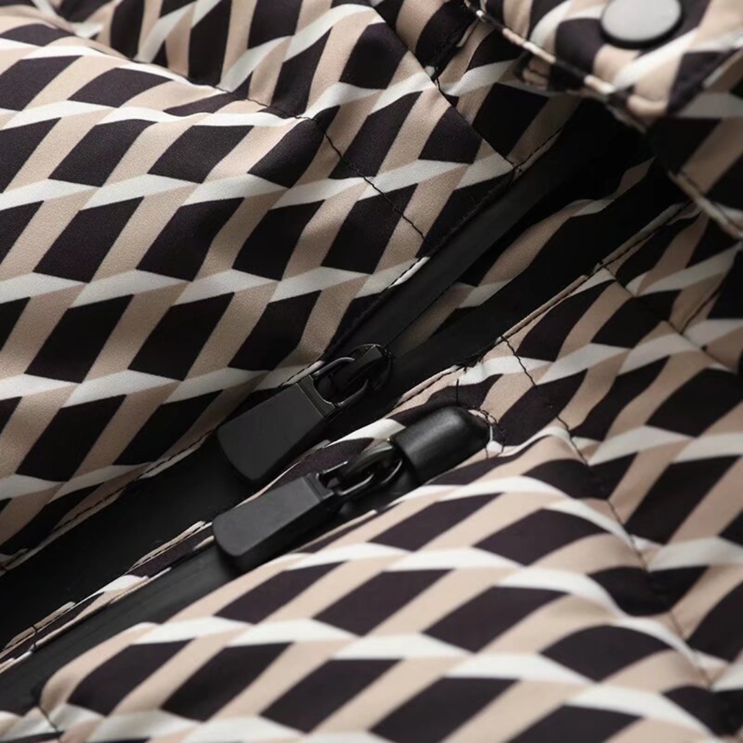 Elarova | Damen Daunen-Pufferjacke mit Gürtel