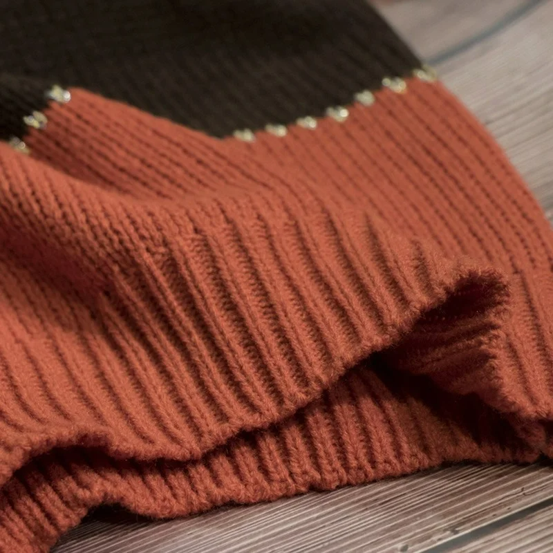 Elarova | Damen Gestreifter Langarmpullover