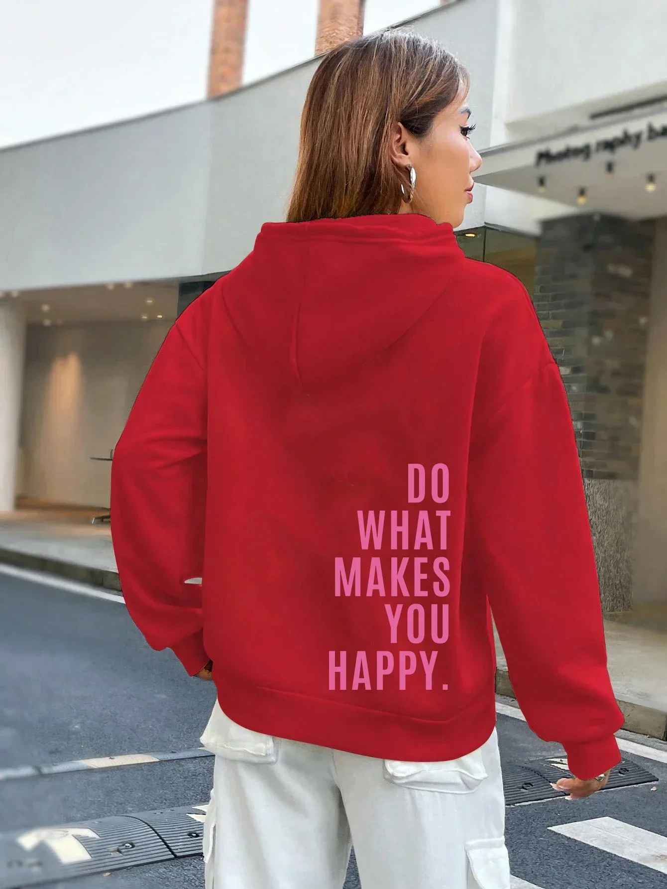 Elarova | Damen Hoodie - Lässiger Streetstyle mit Schriftzug