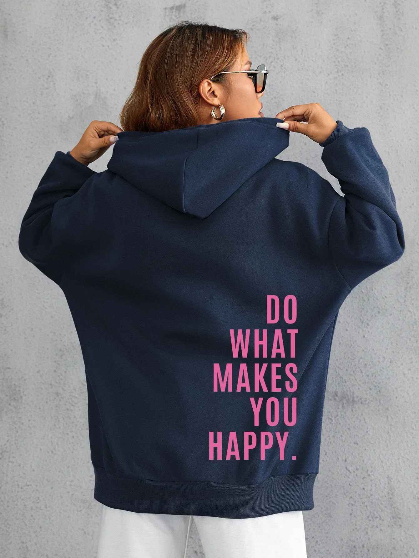 Elarova | Damen Hoodie - Lässiger Streetstyle mit Schriftzug