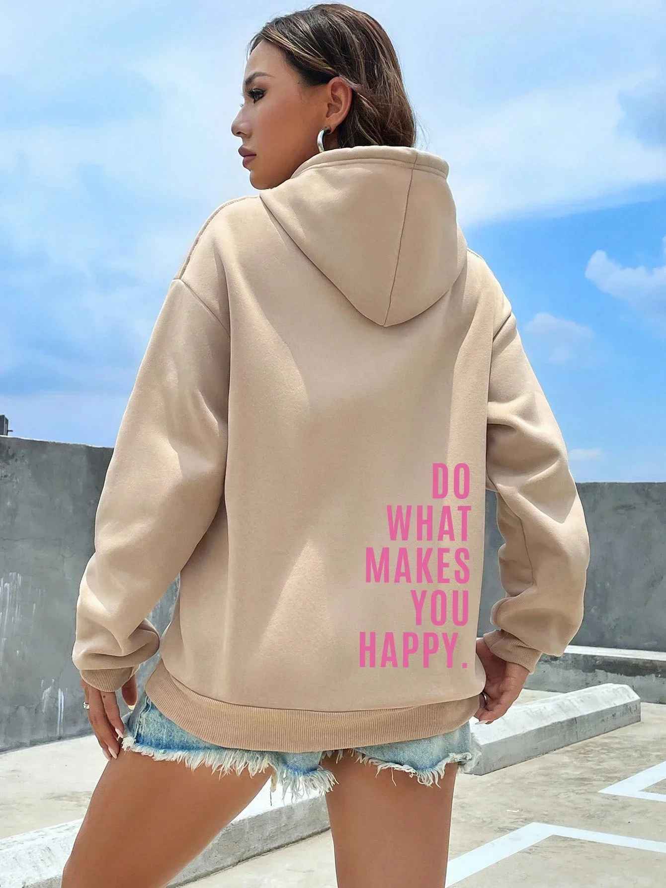 Elarova | Damen Hoodie - Lässiger Streetstyle mit Schriftzug