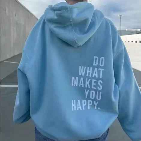 Elarova | Damen Hoodie - Lässiger Streetstyle mit Schriftzug