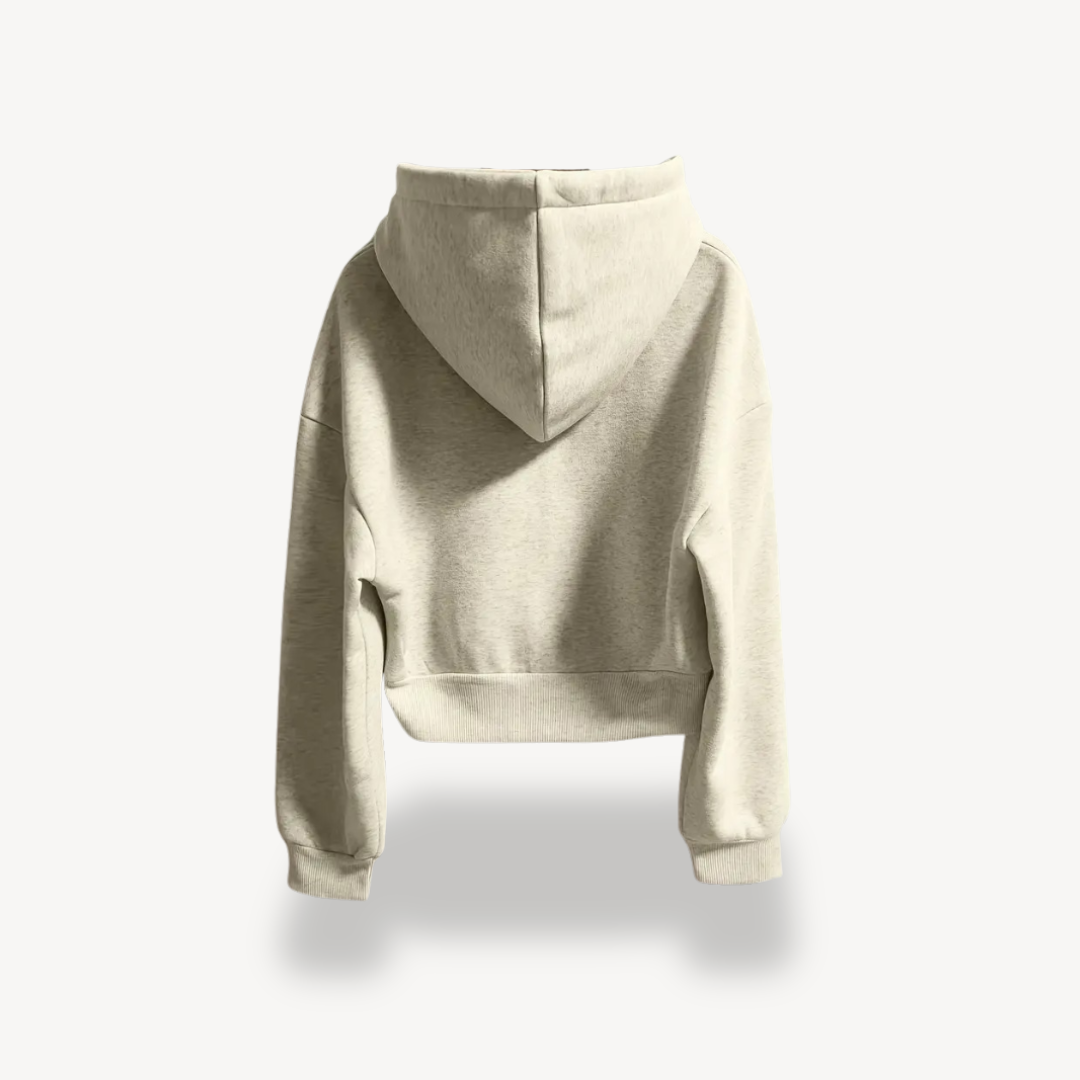 Elarova | Damen-Hoodie aus Baumwolle mit Doppelreißverschluss