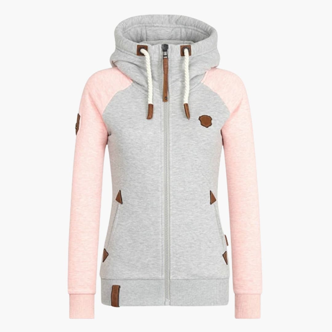 Elarova | Damen Hoodie mit Kordelzug Kapuze