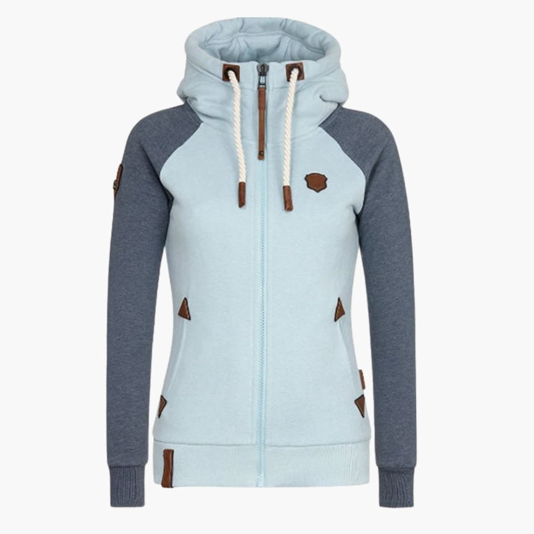 Elarova | Damen Hoodie mit Kordelzug Kapuze