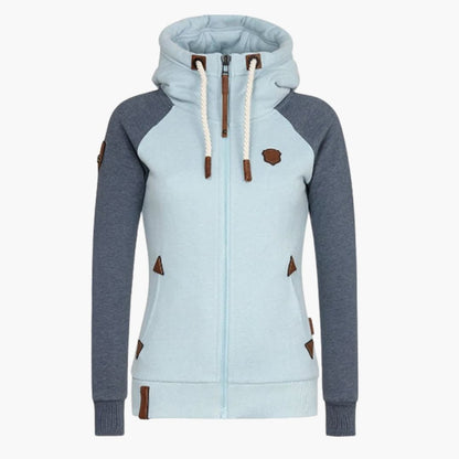 Elarova | Damen Hoodie mit Kordelzug Kapuze