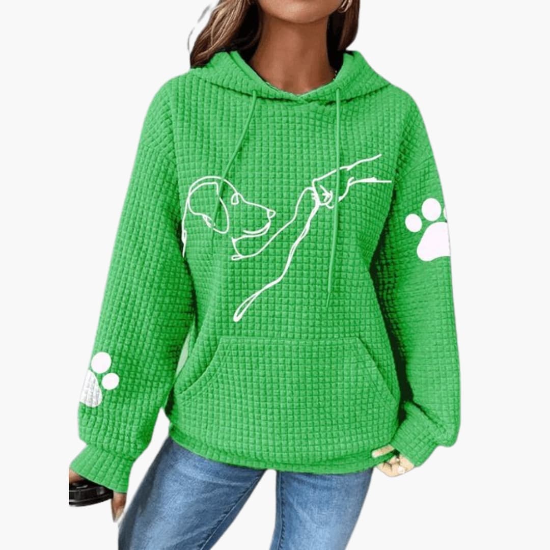 Elarova | Damen Hoodie mit Kordelzug Kapuze und Kängurutasche