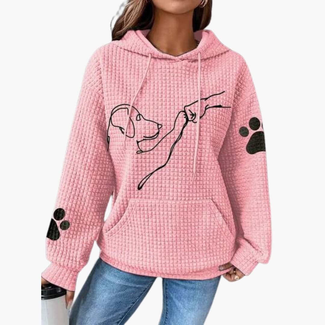 Elarova | Damen Hoodie mit Kordelzug Kapuze und Kängurutasche