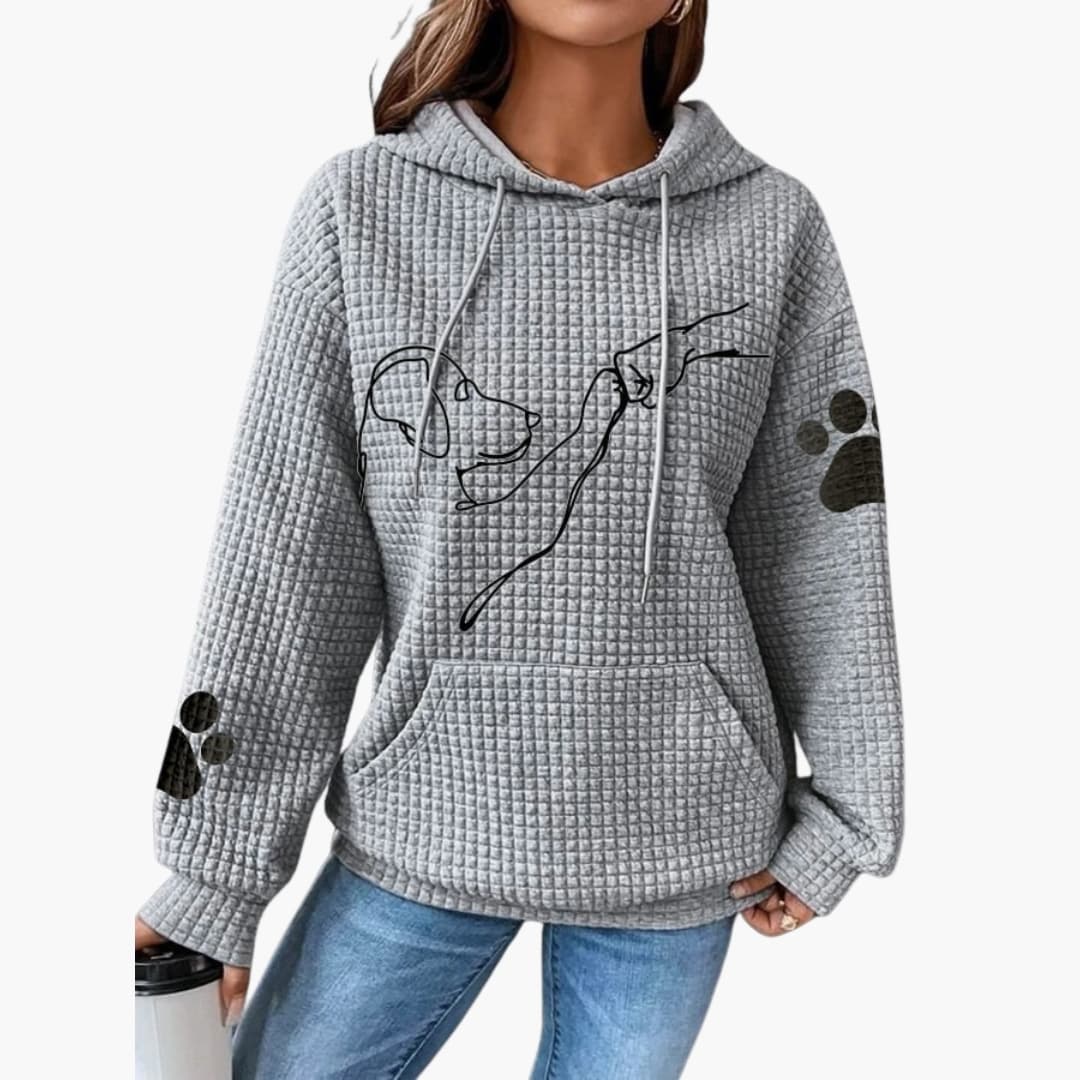 Elarova | Damen Hoodie mit Kordelzug Kapuze und Kängurutasche