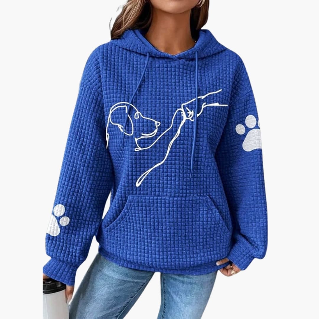 Elarova | Damen Hoodie mit Kordelzug Kapuze und Kängurutasche