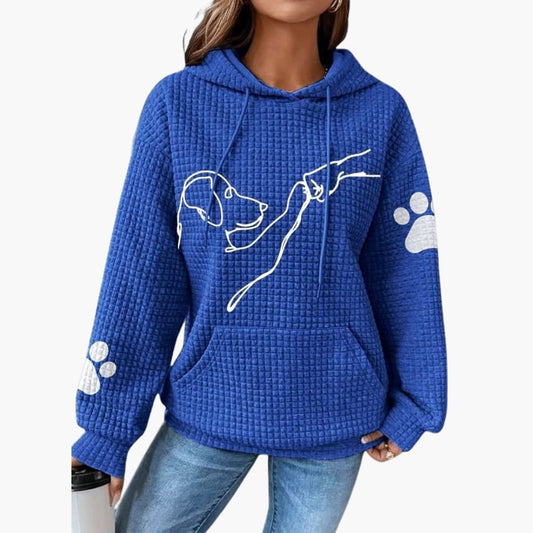 Elarova | Damen Hoodie mit Kordelzug Kapuze und Kängurutasche