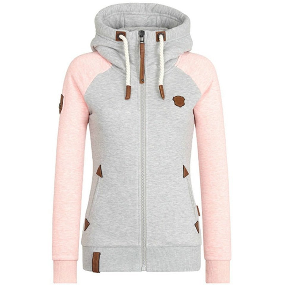 Elarova | Damen Hoodie mit Reißverschluss