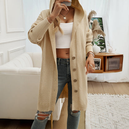 Elarova | Damen HoodieKardigan mit Knopfdetail und lässigem Schnitt