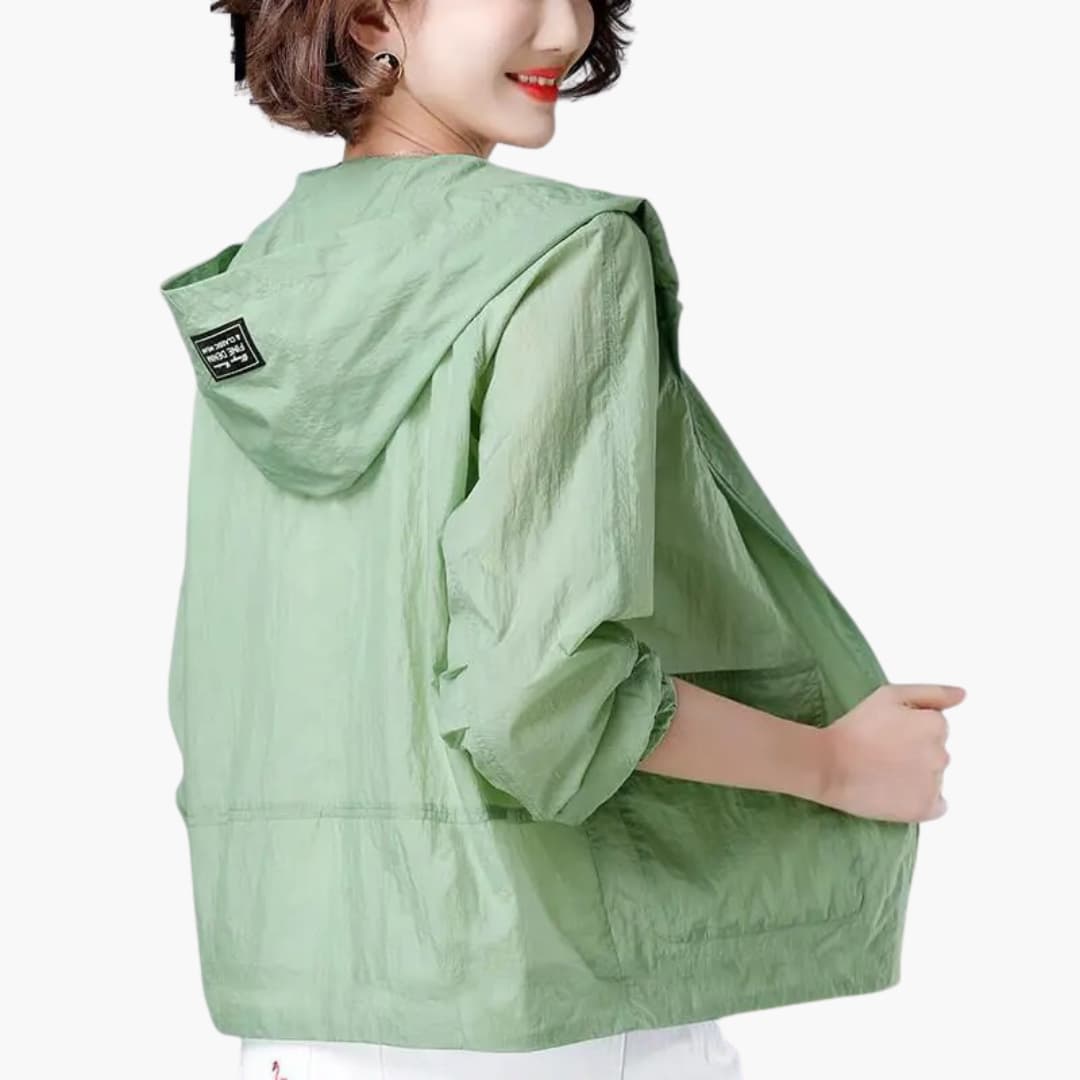 Elarova | Damen Kapuzenjacke mit offener Vorderseite und aufgesetzten Taschen