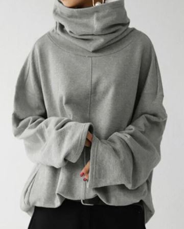 Elarova | Damen Kapuzenpullis Rollkragenpullover