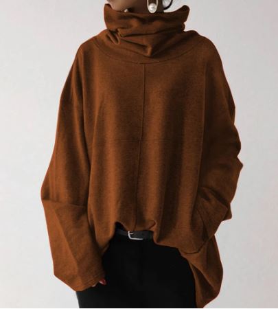 Elarova | Damen Kapuzenpullis Rollkragenpullover