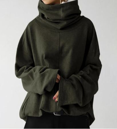 Elarova | Damen Kapuzenpullis Rollkragenpullover