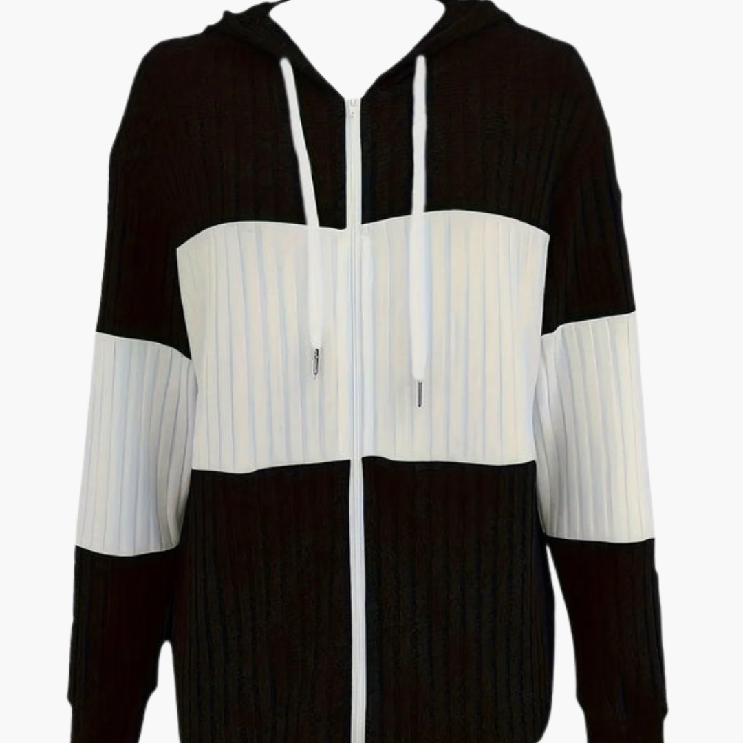 Elarova | Damen Kapuzenpullover mit Reißverschluss