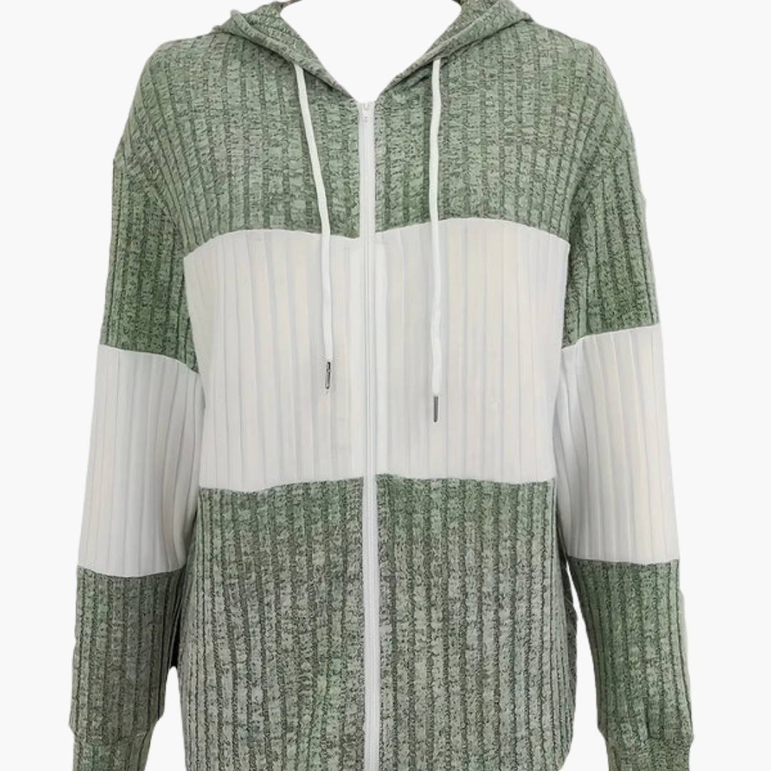 Elarova | Damen Kapuzenpullover mit Reißverschluss