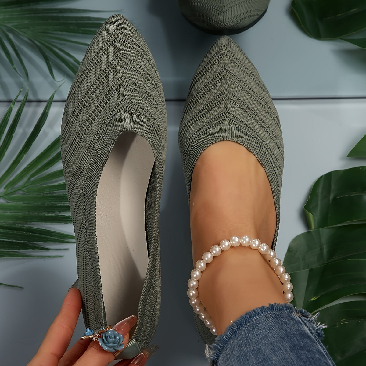 Elarova | Damen Komfort-Flachschuhe