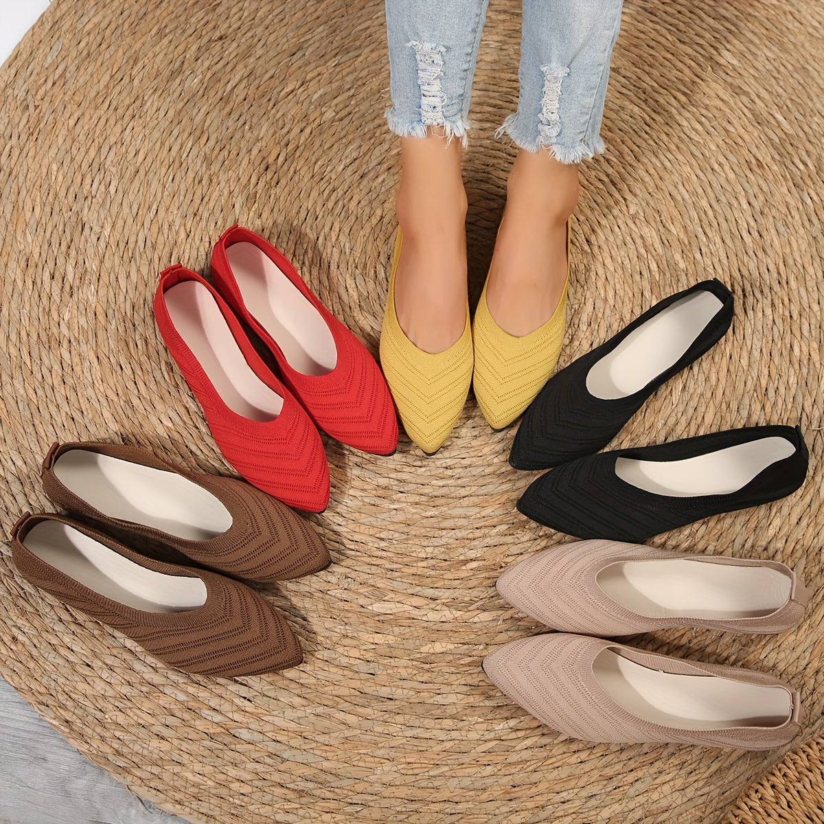 Elarova | Damen Komfort-Flachschuhe