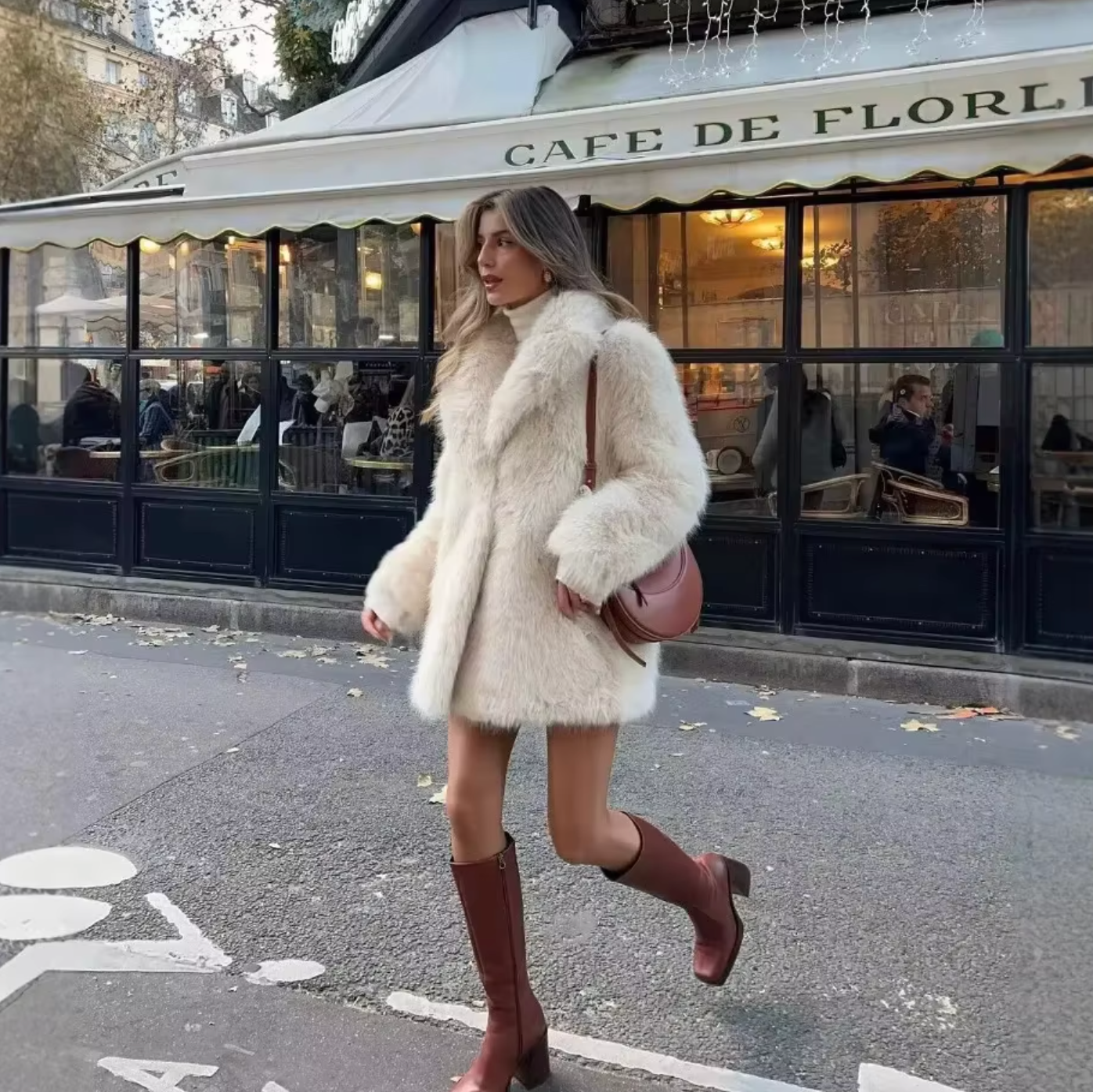 Elarova | Damen Kunstpelzmantel