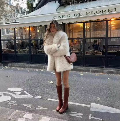 Elarova | Damen Kunstpelzmantel