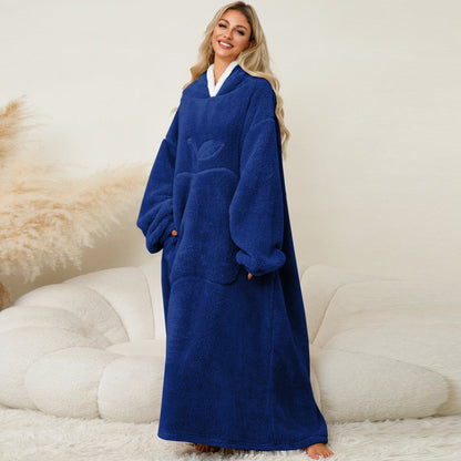 Elarova | Damen Kuscheliger HoodieDecke mit großen Taschen und kontrastierendem Innenfutter
