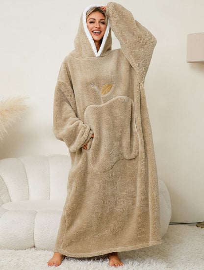 Elarova | Damen Kuscheliger HoodieDecke mit großen Taschen und kontrastierendem Innenfutter