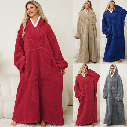 Elarova | Damen Kuscheliger HoodieDecke mit großen Taschen und kontrastierendem Innenfutter