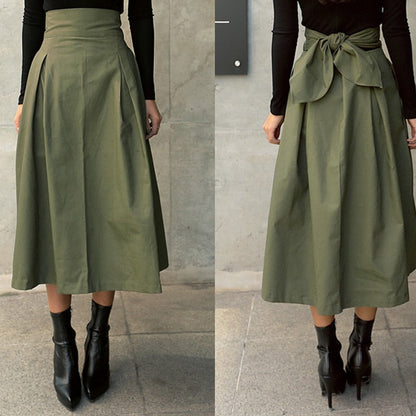 Elarova | Damen Midi Rock Hoch Tailliert für Stil und Komfort