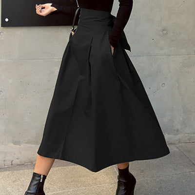 Elarova | Damen Midi Rock Hoch Tailliert für Stil und Komfort