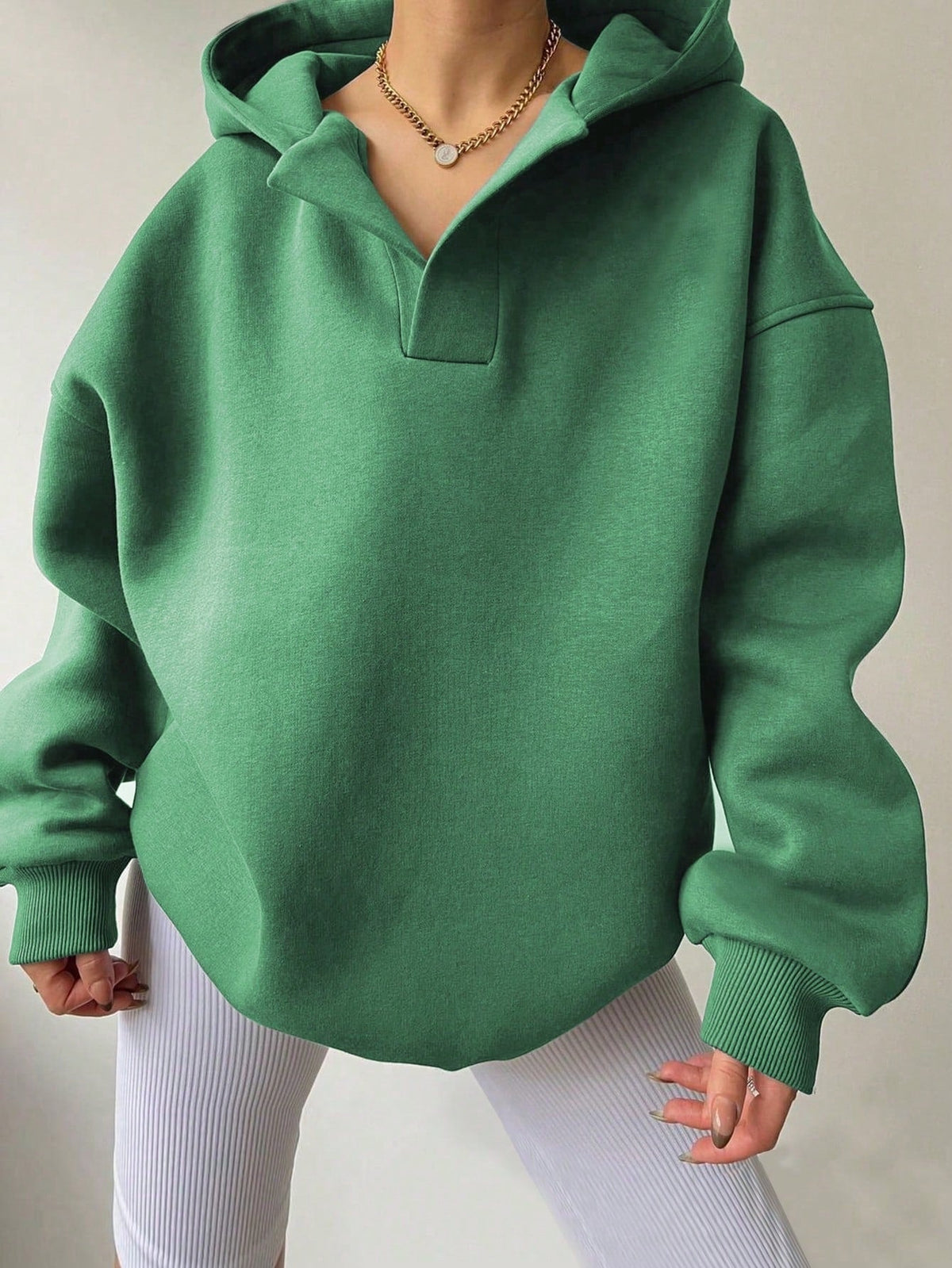 Elarova | Damen Oversized Hoodie mit modernem Kragen und lässiger Passform