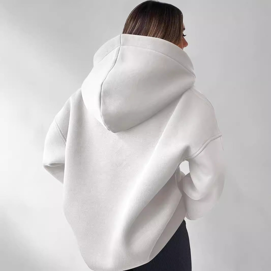 Elarova | Damen Oversized Hoodie mit modernem Kragen und lässiger Passform
