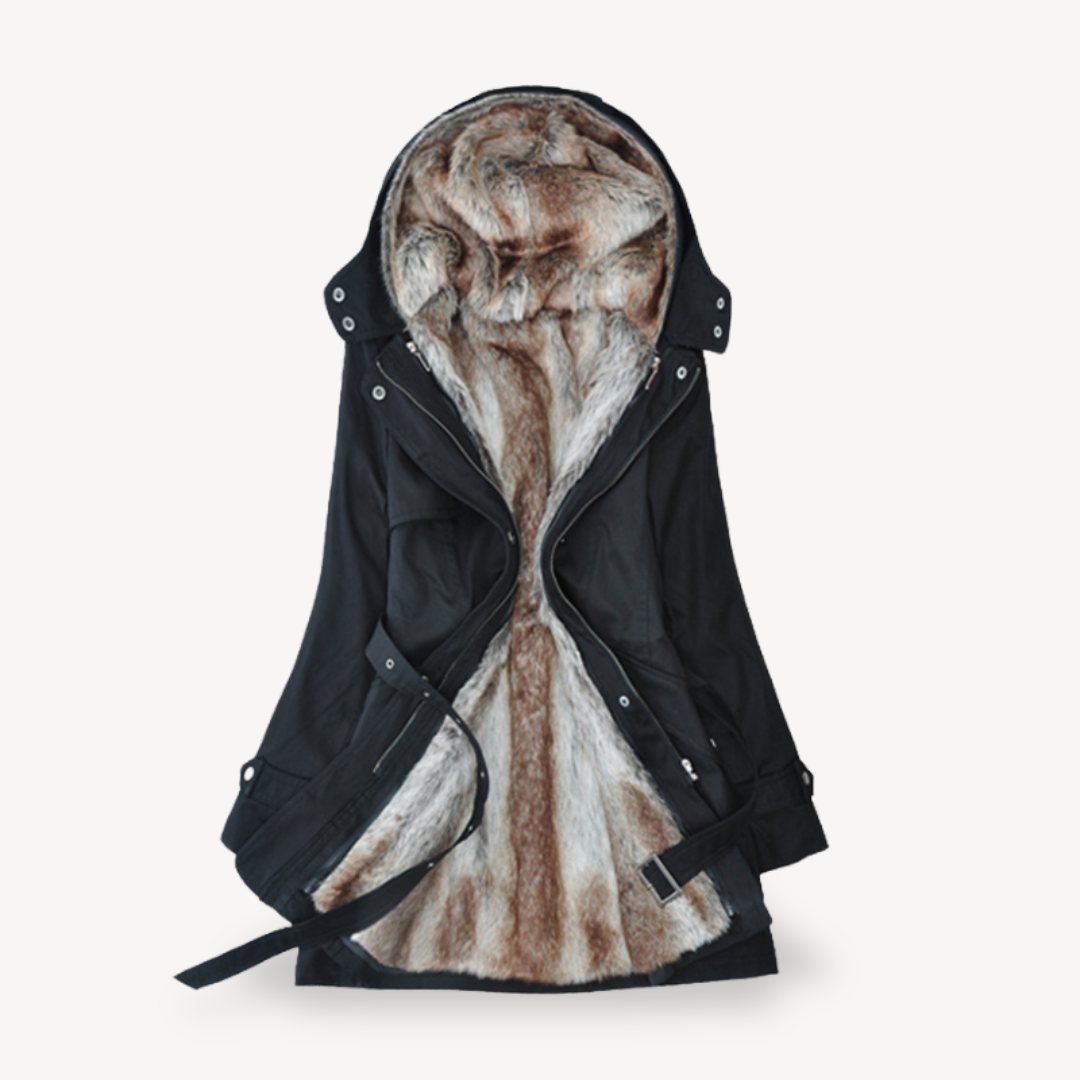 Elarova | Damen-Parka mit Kunstpelzfutter