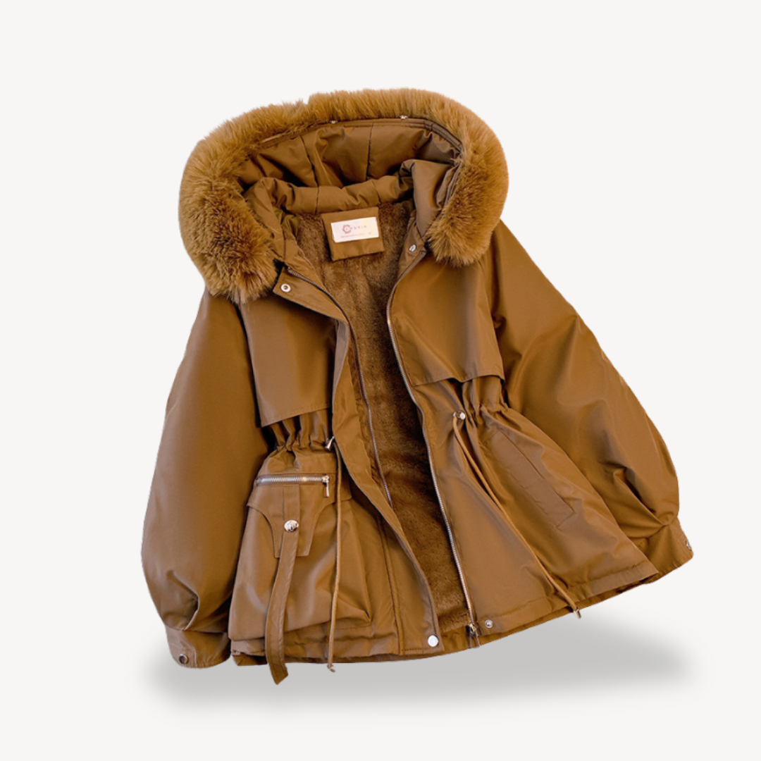 Elarova | Damen-Parka mit Kunstpelzfutter