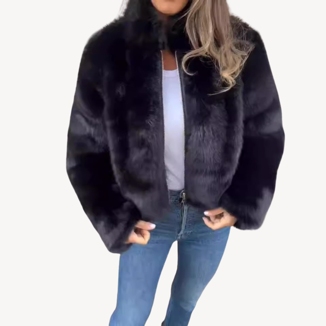 Elarova | Damen Plüsch Winterjacke