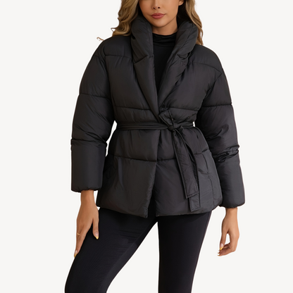 Elarova | Damen Pufferjacke mit Gürtel
