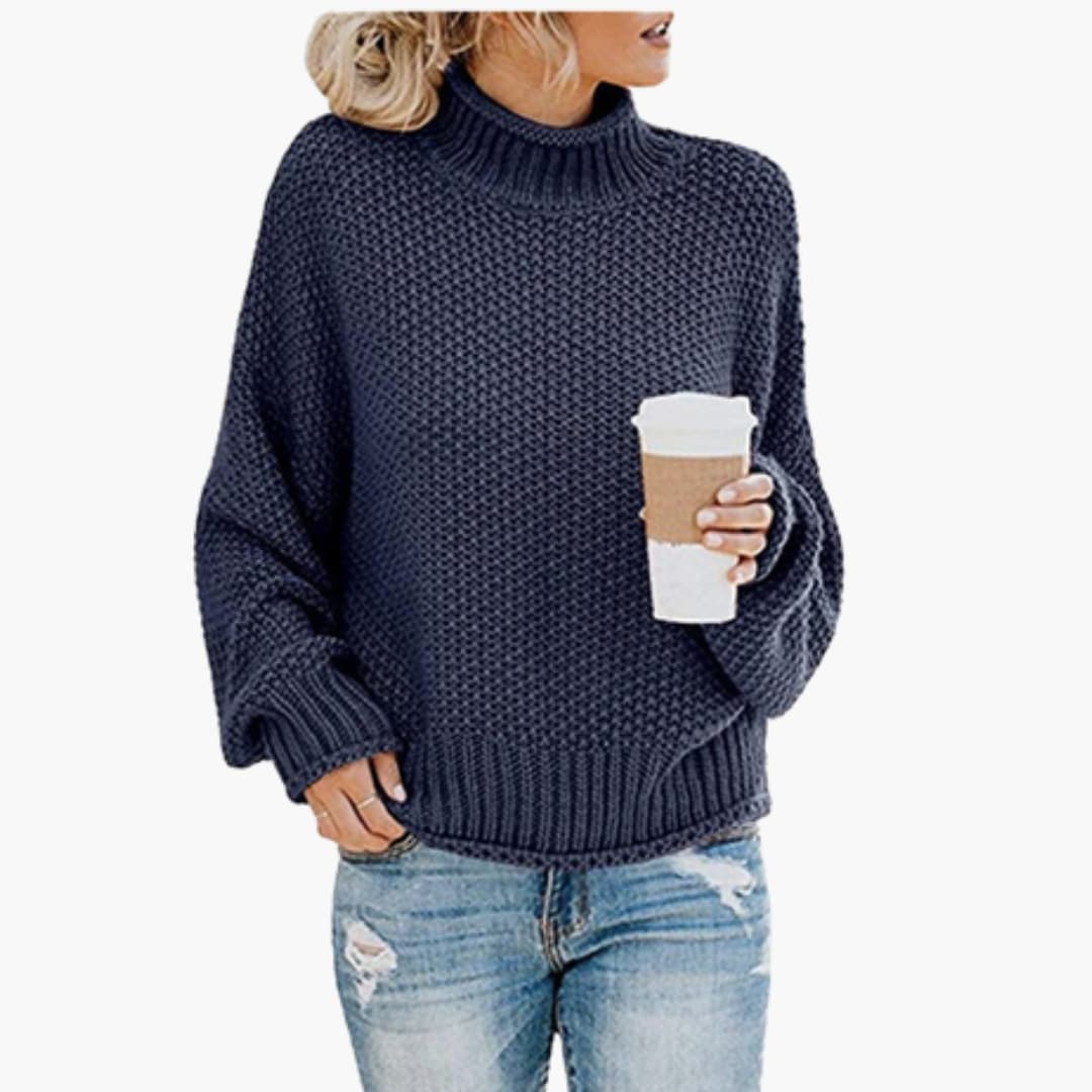 Elarova | Damen Pullover mit Rollkragen