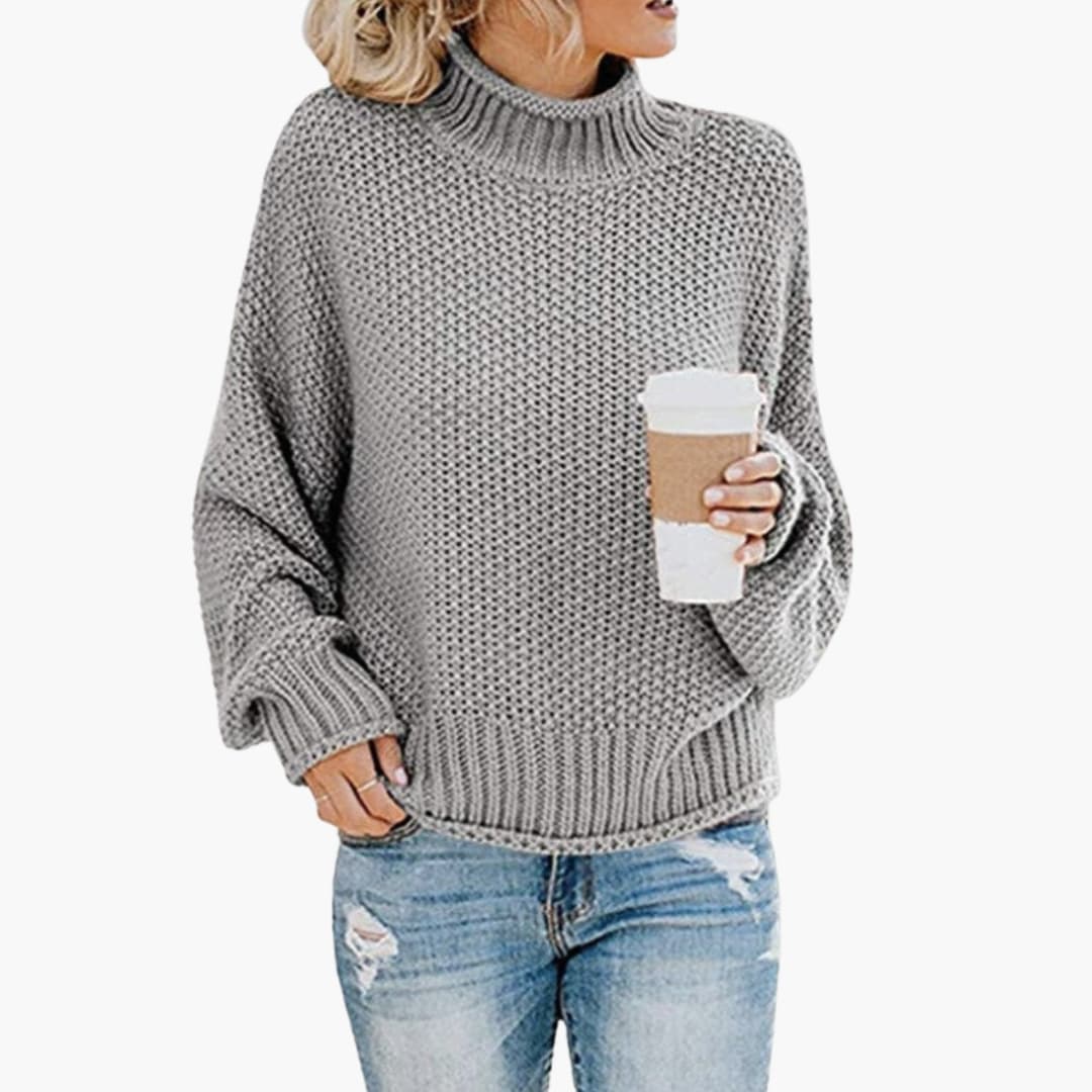 Elarova | Damen Pullover mit Rollkragen
