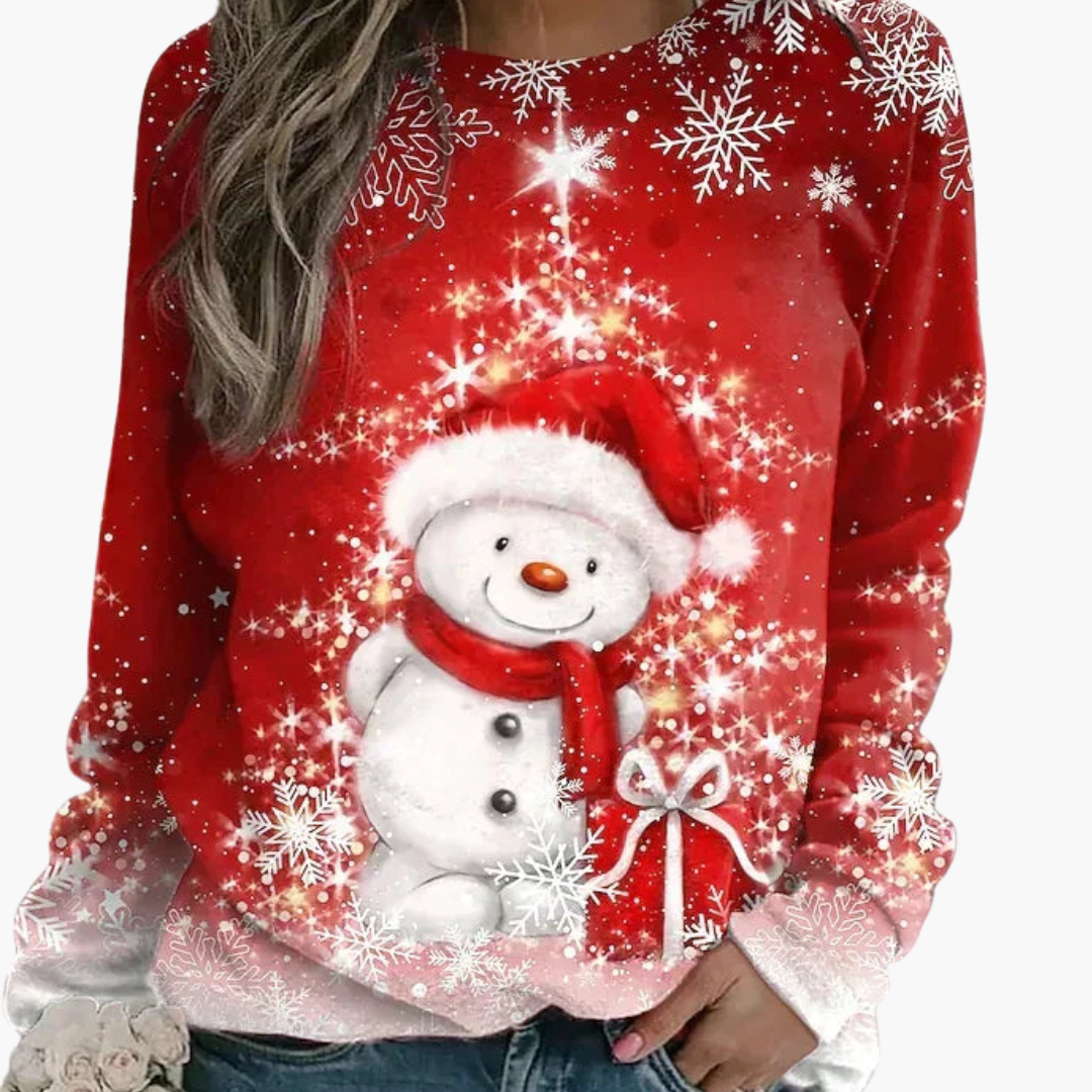 Elarova | Damen Pullover mit Rundhalsausschnitt und gerippter Oberfläche