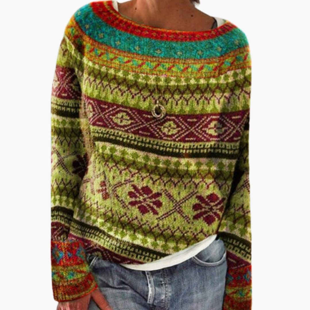 Elarova | Damen Pullover mit Strickmustern