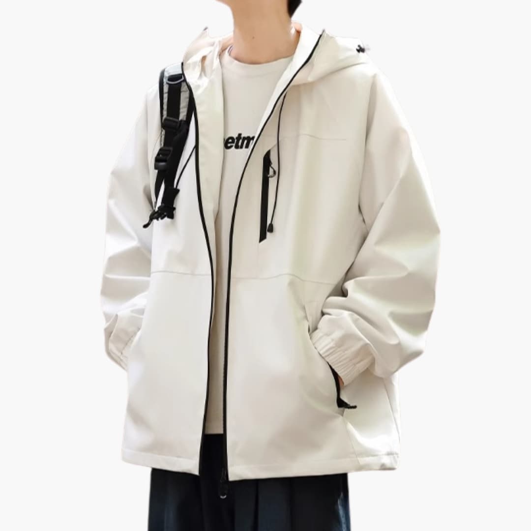 Elarova | Damen Regenjacke mit Kapuze und langen Ärmeln