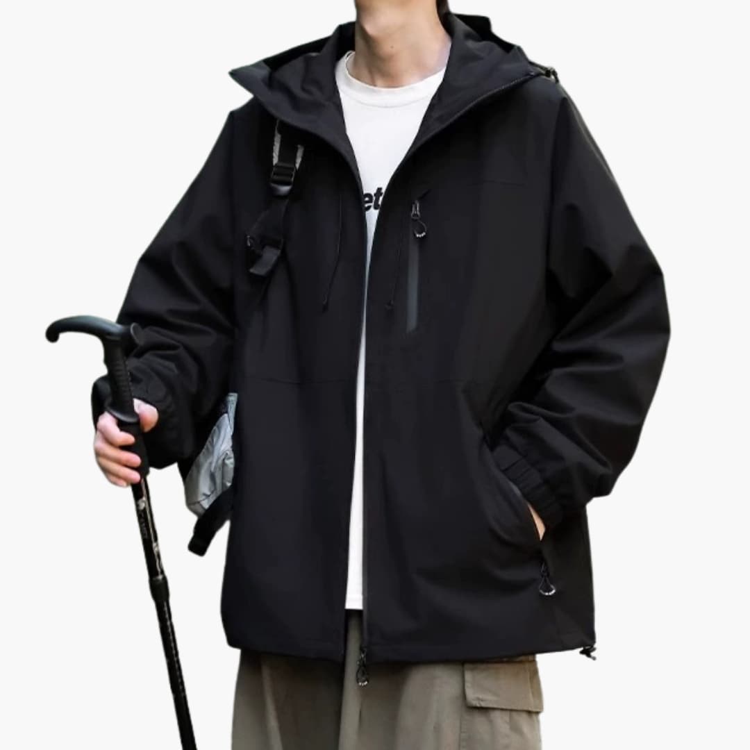 Elarova | Damen Regenjacke mit Kapuze und langen Ärmeln