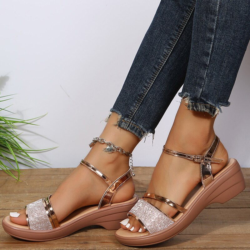 Elarova | Damen Sandalen Ergonomisches Fußbett & Atmungsaktives Design