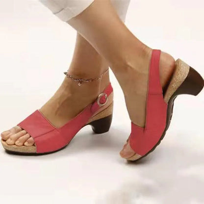 Elarova | Damen Sandalen mit Blockabsatz